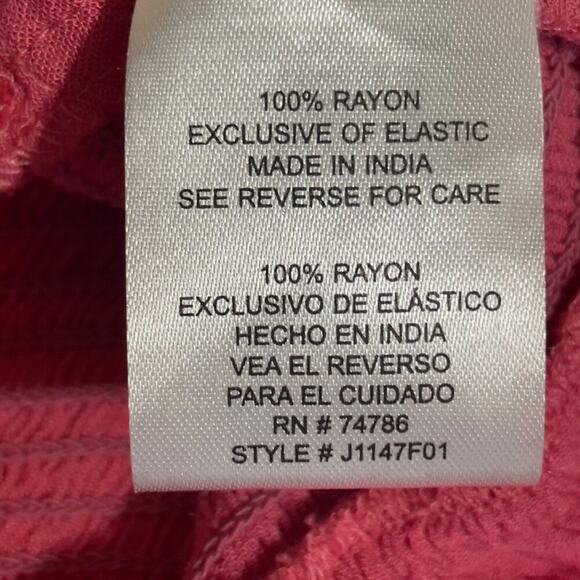 PATRONS OF PEACE Keyhole Crinkle Tank Ruffle Strap Bubble Gum NWT Medium - Picture 13 of 15